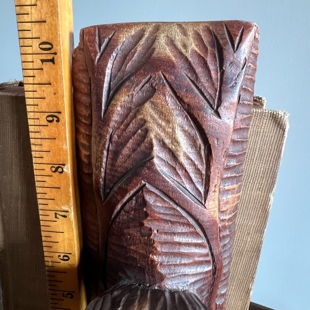 Vintage Hand Carved Wooden Tribal Heads Bookend Igorot Islander Ethnic Art‎ Deco - Picture 6 of 13